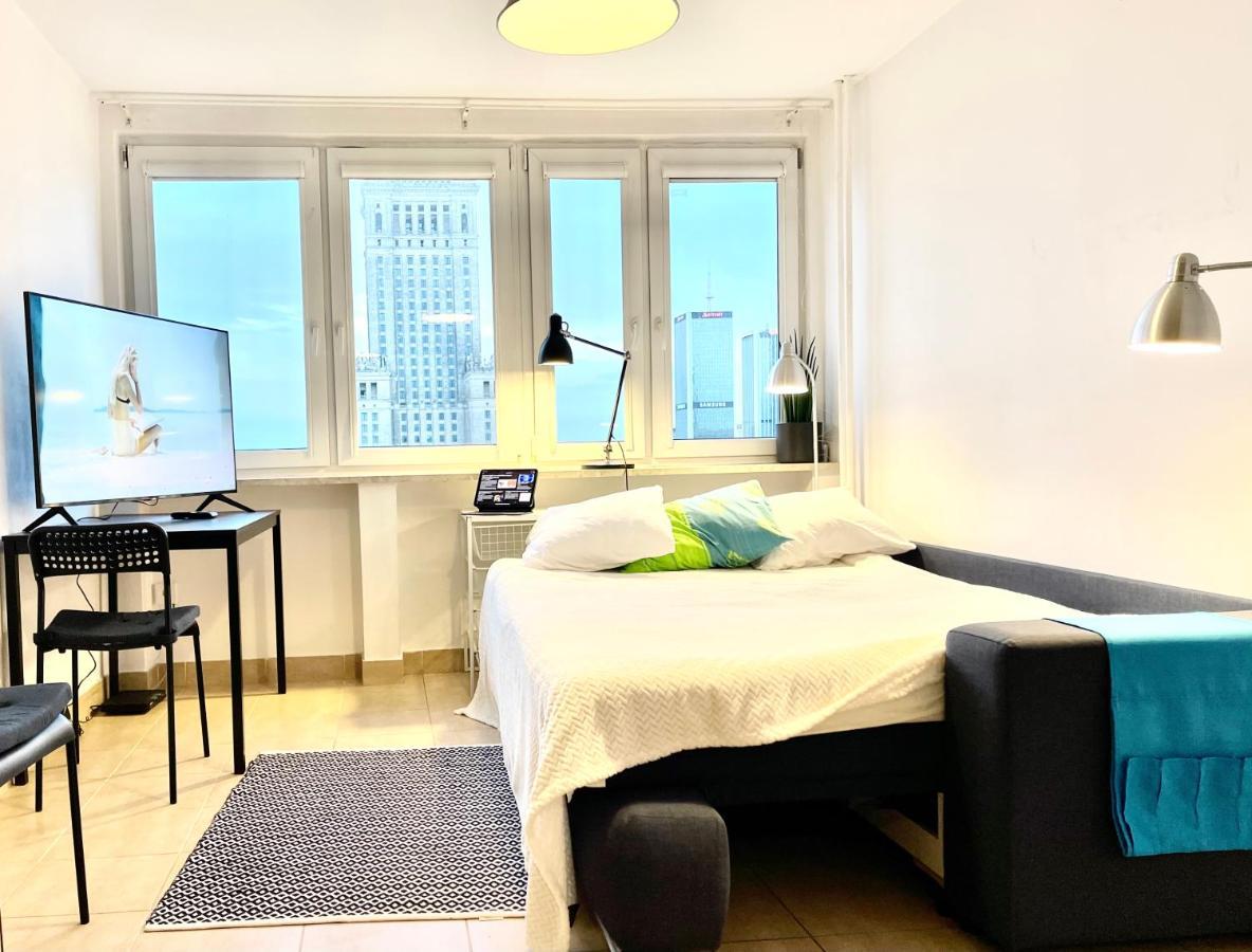 Super Apartament Palace 2X Metro Fast Wifi 500 Mbs Netflix Appletv Smarttv Panorama Miasta Warschau Exterior foto